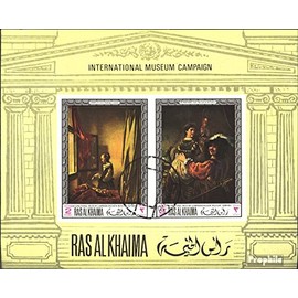Ras AL Khaimah block43b (complete.issue.) fine used/cancelled 1968 known Paintings (Stamps for collectors) painting