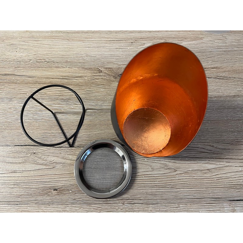 Merath Bronze Incense Burner and Lantern Antique Copper Foiled Diameter