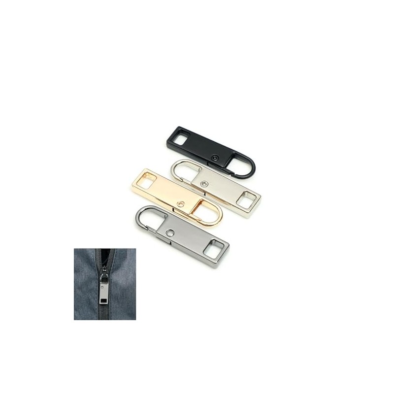 FineGood Zipper Pulls, Repair Chucks, 4 Colors, Set of 4,