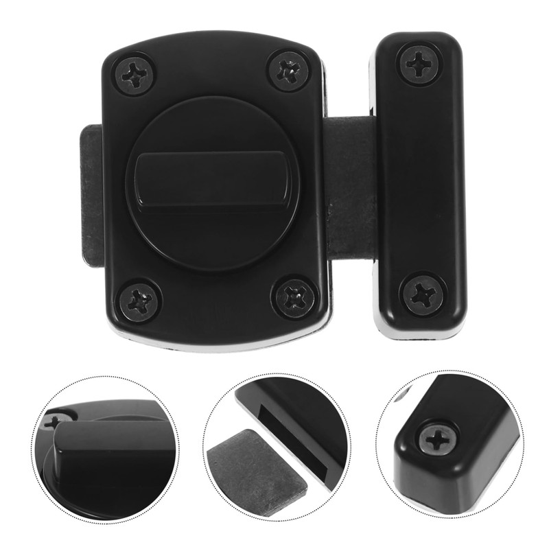 Operitacx Slide Bolt Latch for Doors Black Easy to Install