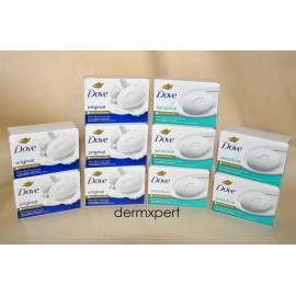 Dove Original Soap Bar 3.75oz + Sensitive Soap Bar 3.75oz (5 Each) - NEW, SEALED