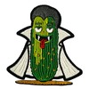 3.5" Holloween Horror Pickle Dracula Vampire Embroidered Iron On Patch