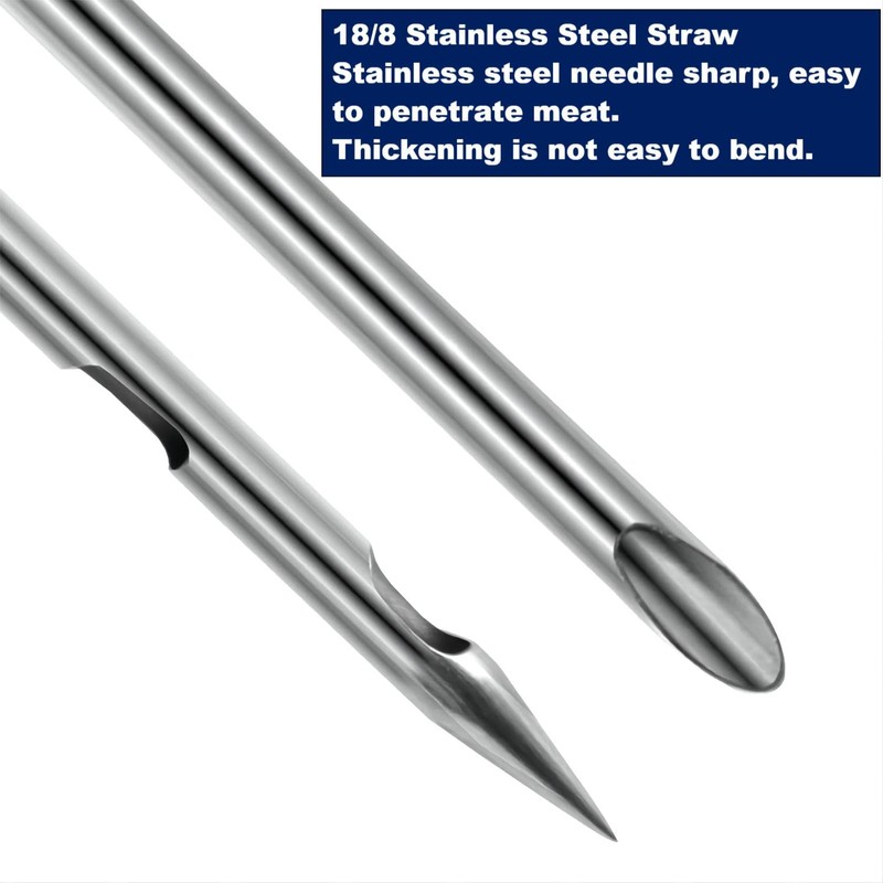 Viwehots Turkey Baster, Stainless Steel Turkey Baster Silicone Bulb with