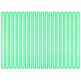 Mini Skater 5.5 Inch Plastic Travel Luggage Name Tag Loop Straps for Bag Tags ID Card Badge Holders, 20Pack (Green)