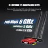 GLOTRENDS WiFi 6E AX5400 Tarjeta PCIe con Soporte de bajo