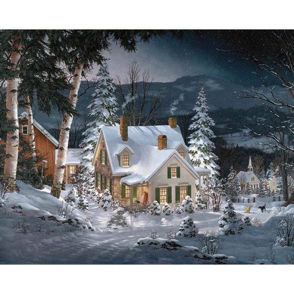 White Mountain Puzzles Friends in Winter - 1000 Piece Jigsaw Puzzle