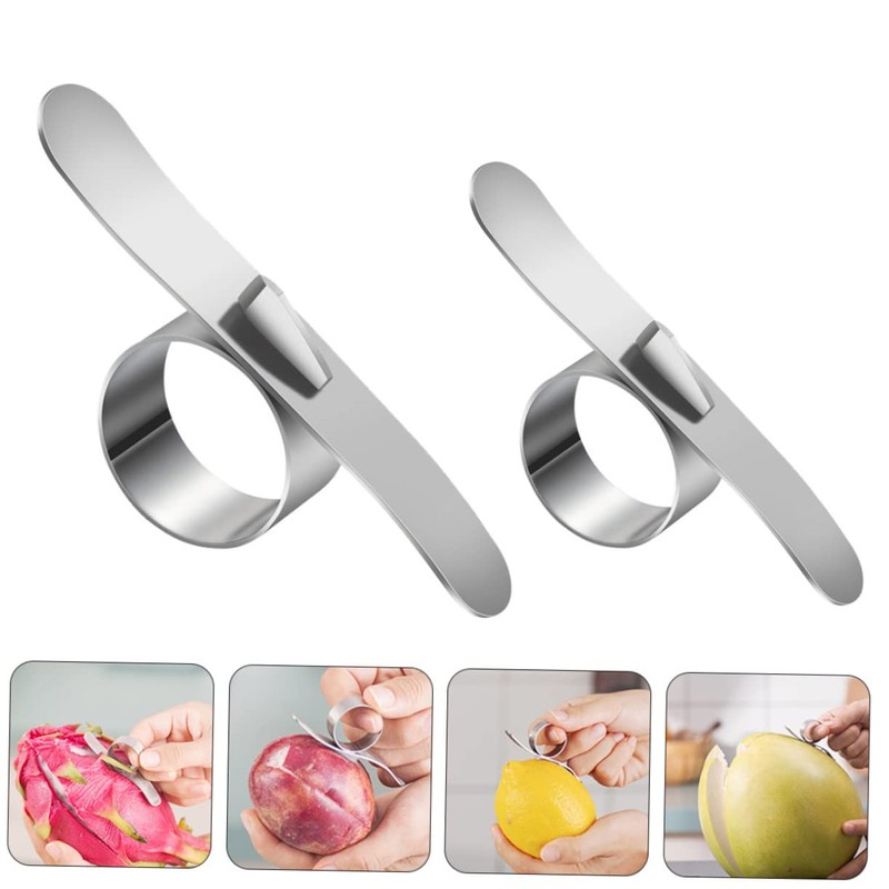 LIFKOME 1Set Stainless Steel Citrus Peelers Ergonomic Orange Peeler Tools