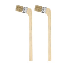 HARFINGTON Paint Brush 2Pcs 1.5" Brush Width Reusable Variety Angle Bend Brushes Radiator Paint for All Latex Oil Painting Furniture Walls Home Improvement Brown