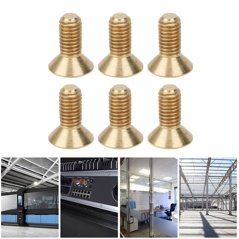 50Pcs Flat Hex Socket Screw M3 Pure Copper Countersunk Head