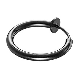 Magnetic Earrings High-quality Stainless Steel Wear-resistant Fake Nose Stud, Black 2.0x12