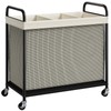 ELYKEN Laundry Hamper 3 Section, 120L Rolling Laundry Sorter with