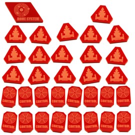 Command & Control Token Set | Compatible with Twilight Imperium 4th Edition | Set of 33 (Red)
