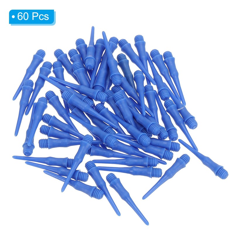 PATIKIL Plastic Dart Tips 2BA Thread, 60 Pack Soft Dart