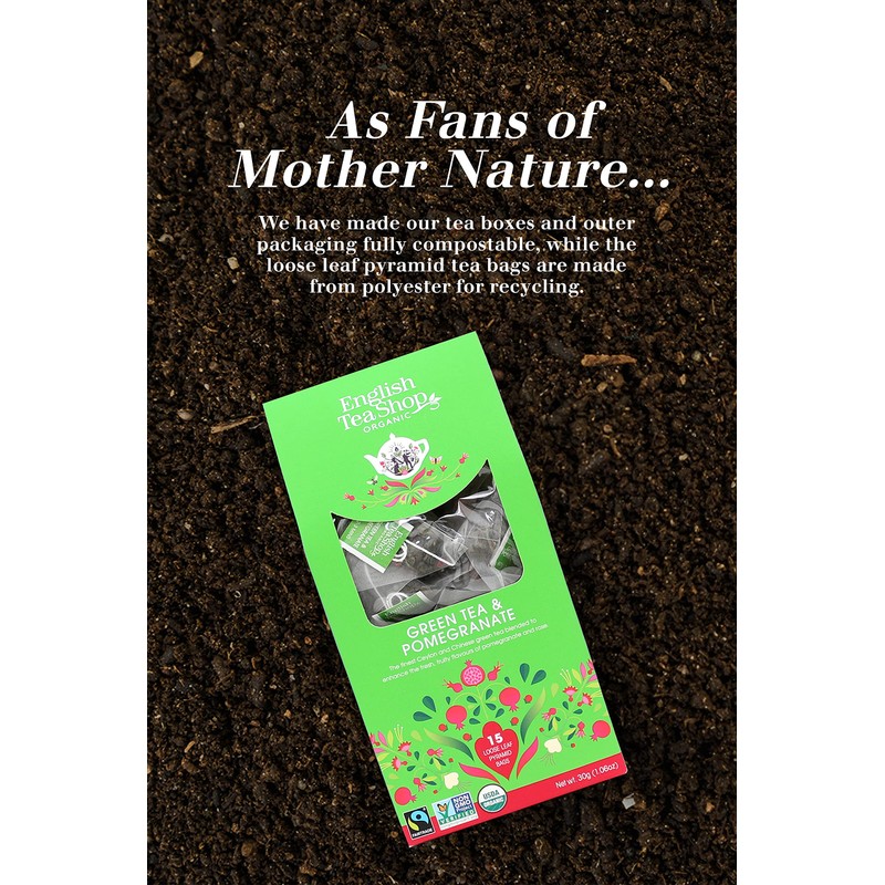 English Tea Shop Organic Green Tea & Pomegranate Tea (15