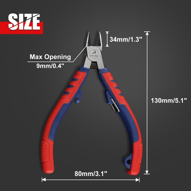 GOLD DEER Side Cutting Pliers Ultra Sharp Electronics Pliers Model