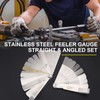 2 Pcs Stainless Feeler Gauges, 32 Pieces Universal Blade Feeler