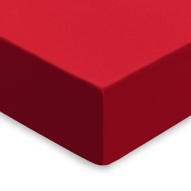 Extra Deep Fitted Sheets 16"/40CM Deep Bedsheets 16 Colours. (Super King, Red)