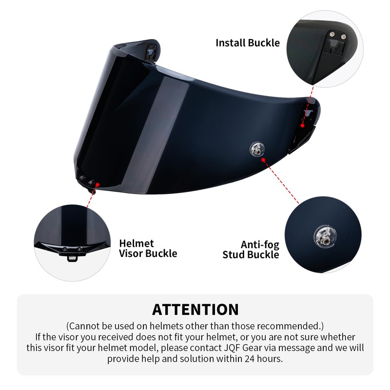 JQF Gear Helmet Shield Visor for Pista GPRR/Pista GPR/Corsa-R Motorcycle
