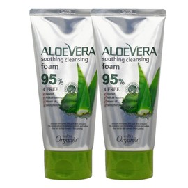 Ttowa Store Partner White Organia Aloe Vera Soothing Cleansing Foam 130g (2 pieces) / 화이트오가니아 알로에베라 수딩 클렌징폼 130g 2개