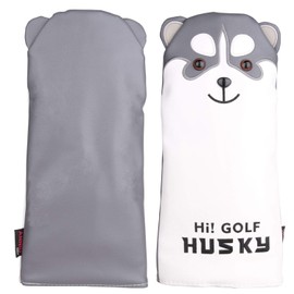 Golf Headcover Driver 1pc Wood FW 2pcs Utility UT Waterproof with Conversion Doug Set of 4 for Akita Inu Koala Cat Husky Dog (Husky Dog)