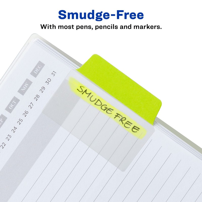Avery Multiuse Ultra Tabs, 2" x 1.5", 2-Side Writable, Neon