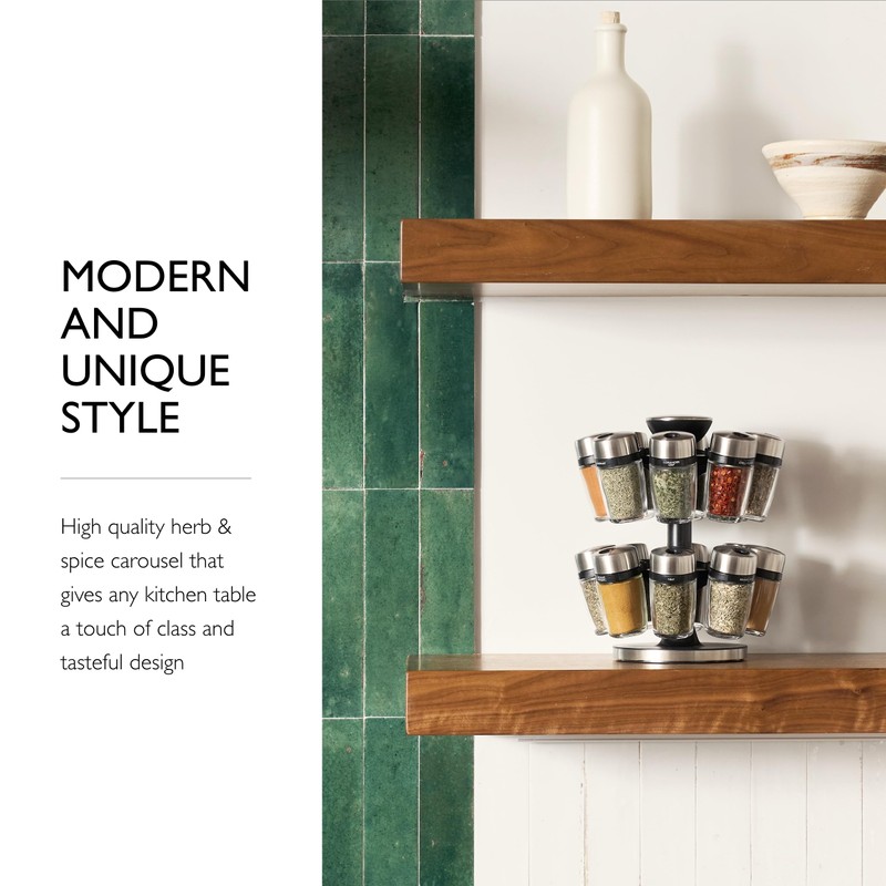 Cole & Mason 16 Herb & Spice Carousel - Rotating
