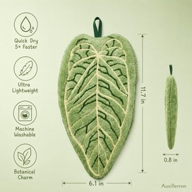 Leaf Hand Drying Towel Coral Fleece Kitchen Absorbent Quick Dry