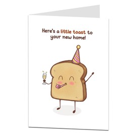 LimaLima Funny New House Housewarming Card Here's A Toast To Your New Home