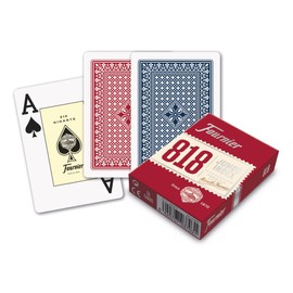 Fournier F21643 808 Poker Spielkarten, Rot oder Blau