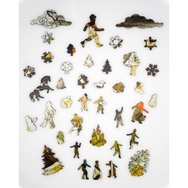 Wooden Jigsaw Puzzle for Adults - Winter by Brueghel - 514 Wooden Pieces. Made in The USA by Nautilus Puzzles