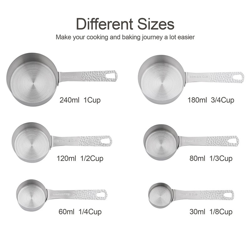 Hotsyang Measuring Cups and Spoons Set 16, 18/8 Stainless Steel