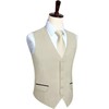 HISDERN Suit Vest for Men Elegant Wedding Vest Classic Plain