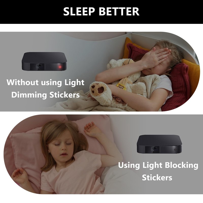 Gjinxi Light Blocking Stickers 4 Sheet Blackout Stickers for Electronic