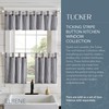 Elrene Home Fashions Tucker Ticking Stripe Tier Window Curtains for
