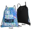 Qiohoey Eat Sleep Cheer Repeat Drawstring Backpack Gym String Bag