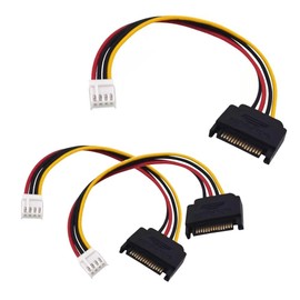 ThtRht 3 Pack Floppy Drive to Sata Adapter 15 PIN SATA Male to 4 PIN FDD Female Power Supply Cable Converter 15pin to 4pin Connector for Mini PC DIY Hard Disk Bay Computer Dock Sound Card Miner Mining