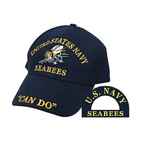 AES U.S. Navy USN Seabees Sea Bees Can Do Blue Embroidered Cap Hat CP00207