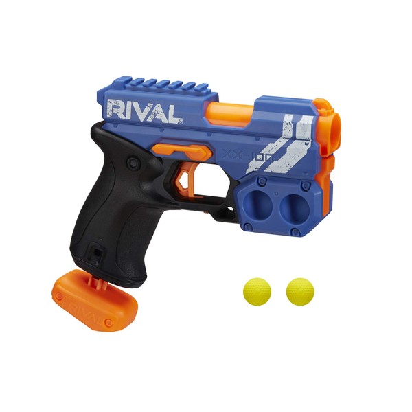 NERF Rival Knockout XX-100 Blaster - Round Storage, 90 FPS Velocity, Breech Load - Includes 2 Official Rival Rounds - Team Blue