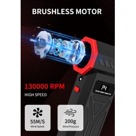 Aicevoos AS-S50 Electric Air Duster-130000RPM Super Power Cordless Air Duster, 4-Gear Adjustable Mini Blower with Fast Charging, Dust Blower for Computer, Keyboard, House, Outdoor and Car