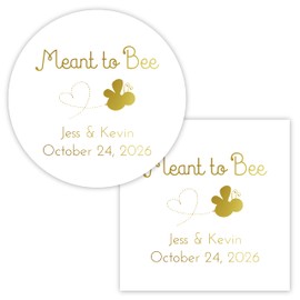 Meant To Bee Sticker | Wedding Favor Sticker, Honey Jar Wedding Stickers | Wedding Labels | 277-F
