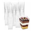 Clear Dessert Cups with Lids Reusable Trapezoidal Transparent Easy Clean