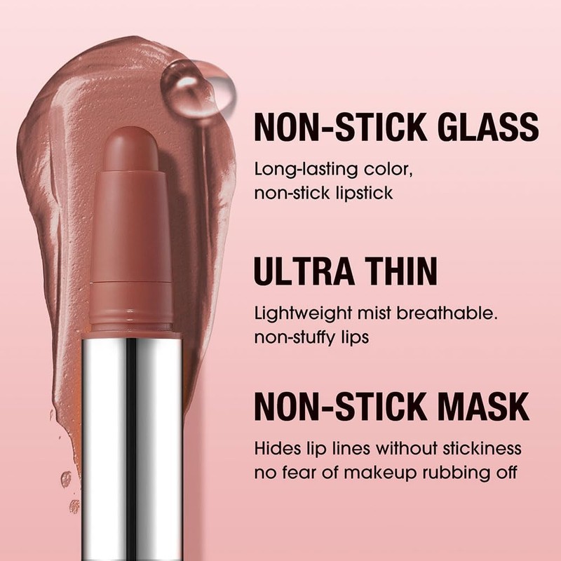 KXmzeG Matte Brown Lipstick Crayon Lip Makeup – High Pigment,