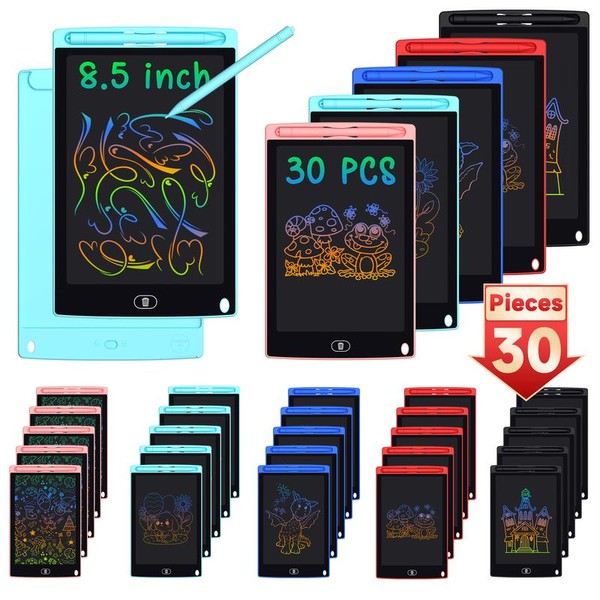 [10/20/30pcs]–8.5″Handy Screen LCD Writing Tablets – Reusable Doodle Boards for