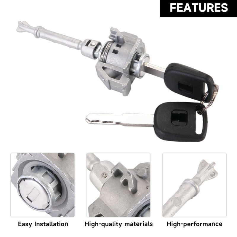 Yollky Front Door Lock Cylinder Set with Keys for Honda