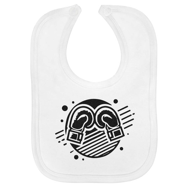 Azeeda 'Boxing Gloves' Soft Cotton Baby Bib (BI00058754)