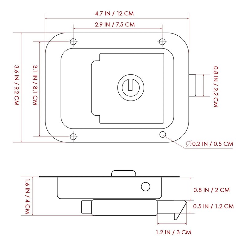 Tbest Travel Trailer Lock, RV Door Lock Travel Trailer Lock