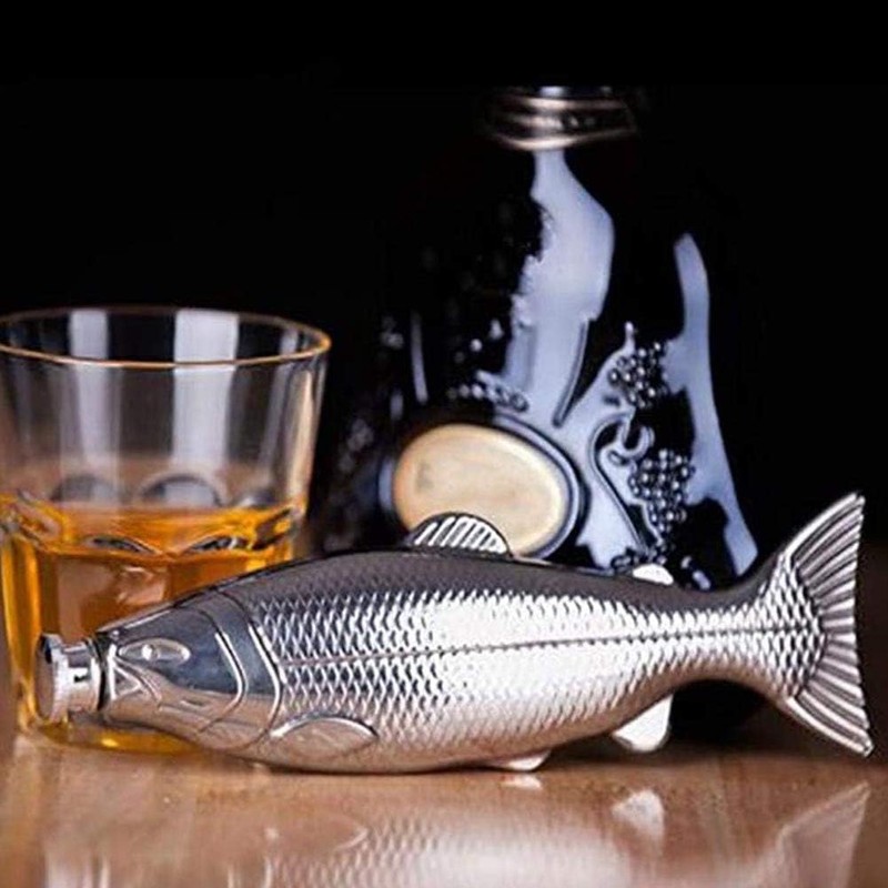 Dytabepl Set of 2 Fish Shape Hip Bottle 5 oz
