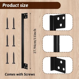 Door Latch Guard Plate,L-Shaped Security Protector for Home, Durable Steel Shield to Block Access to Locks (11 inches)