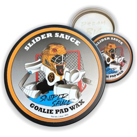 Slider Sauce Fresh Ice Glide Goalie Pad Wax by Sniper Sauce | Premium Goalie Pad Sliding Wax | Helps Reduce Friction, Snow & Ice Build-Up | Waterproof | Made in Canada | 2.8oz (80 g)