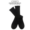 DOOVID Womens Socks Cute Ruffle Socks Cotton Turn-Cuff Frilly Crew